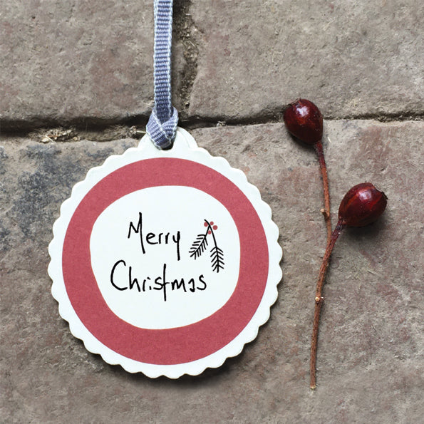 Round tag-Merry Christmas
