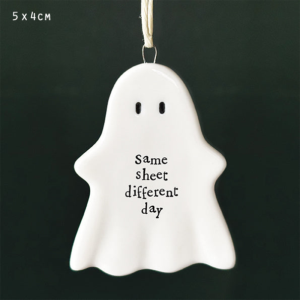 Hanging ghost plaque-Same sheet different day