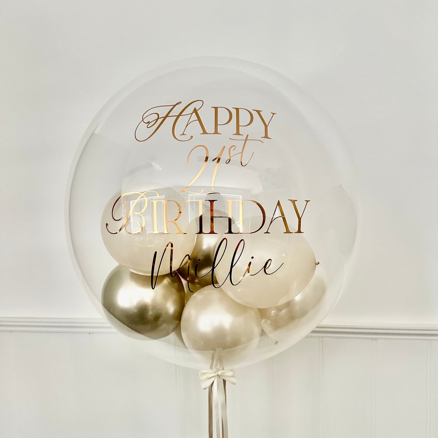 Personalised Bubble Balloon - Neutral