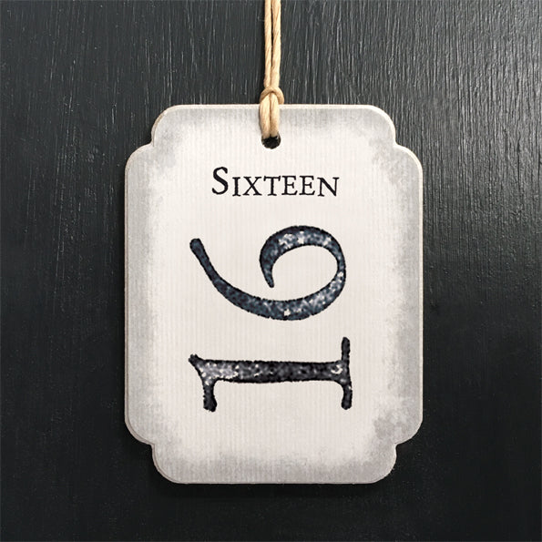 East of India Number gift tags
