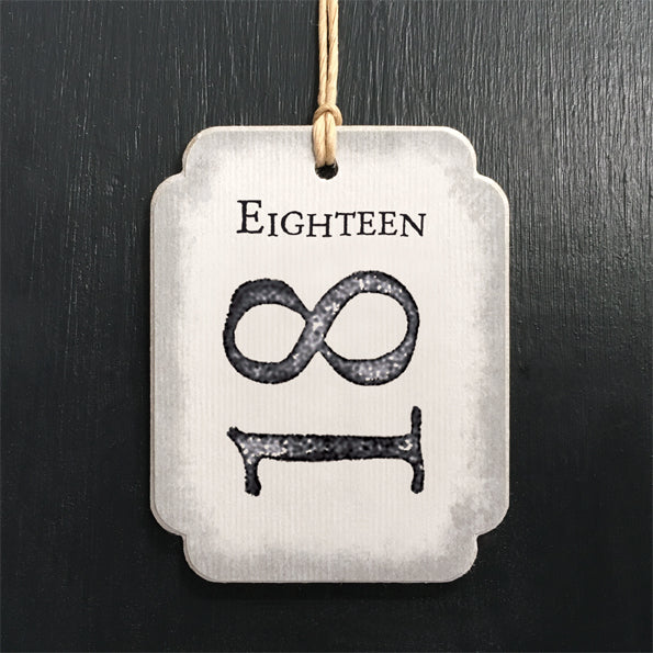 East of India Number gift tags