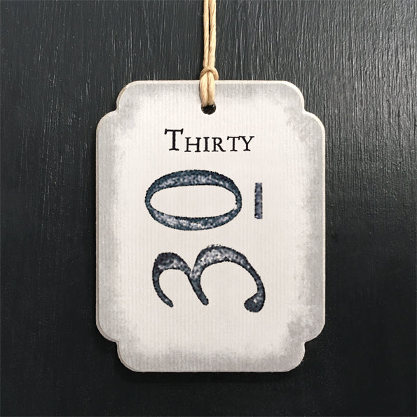 East of India Number gift tags