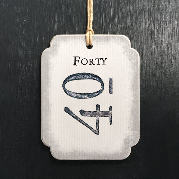 East of India Number gift tags