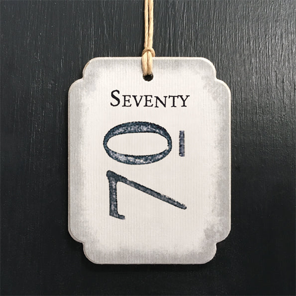 East of India Number gift tags