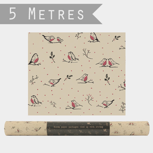Kraft Wrap 5m roll- Robins