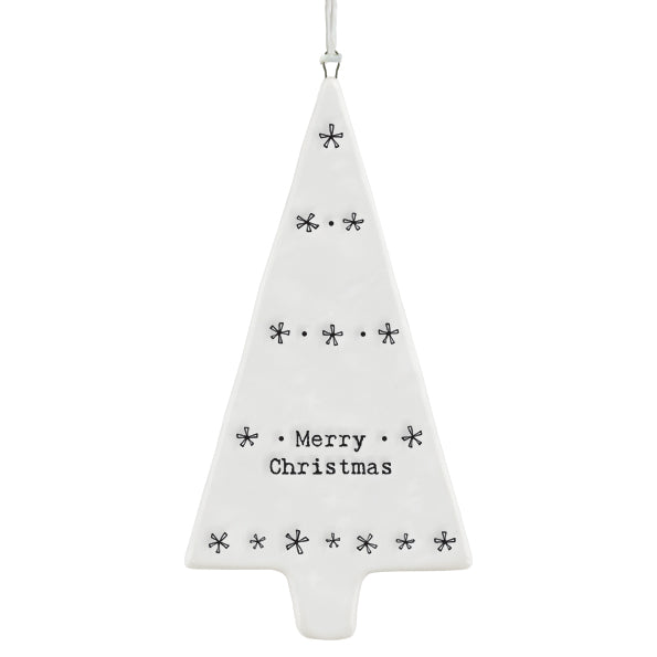 Porcelain hanger- Tree/Merry Christmas