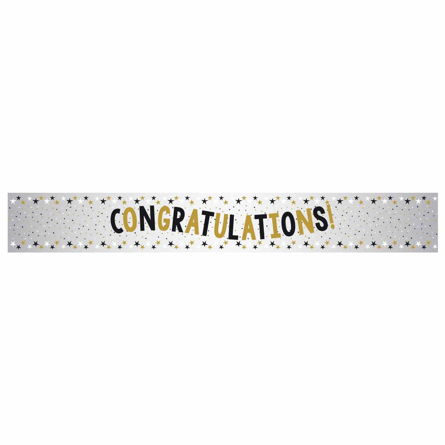 Black & Gold Congratulations Banner