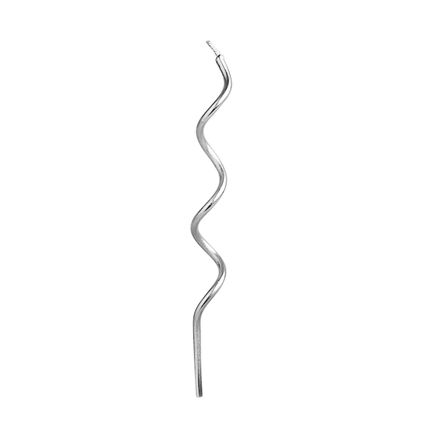 Pack of 12 Silver Curly Candles