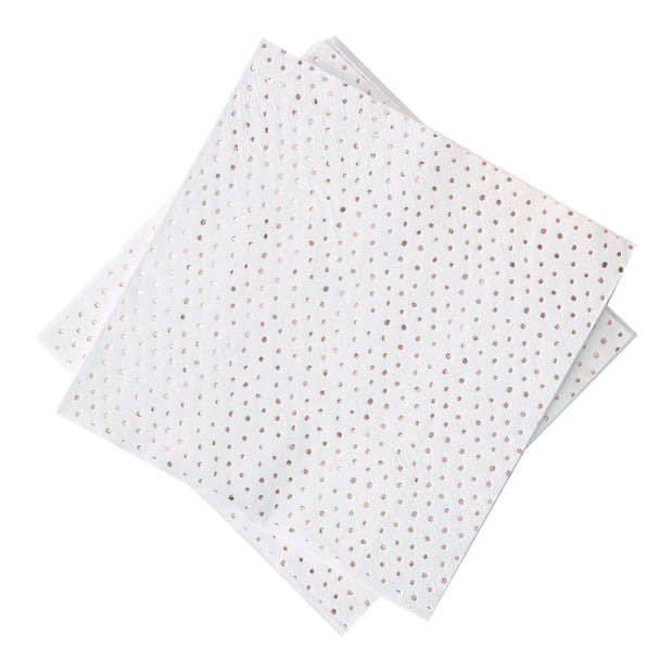 Rose Gold Dotty Napkins - Pack of 16