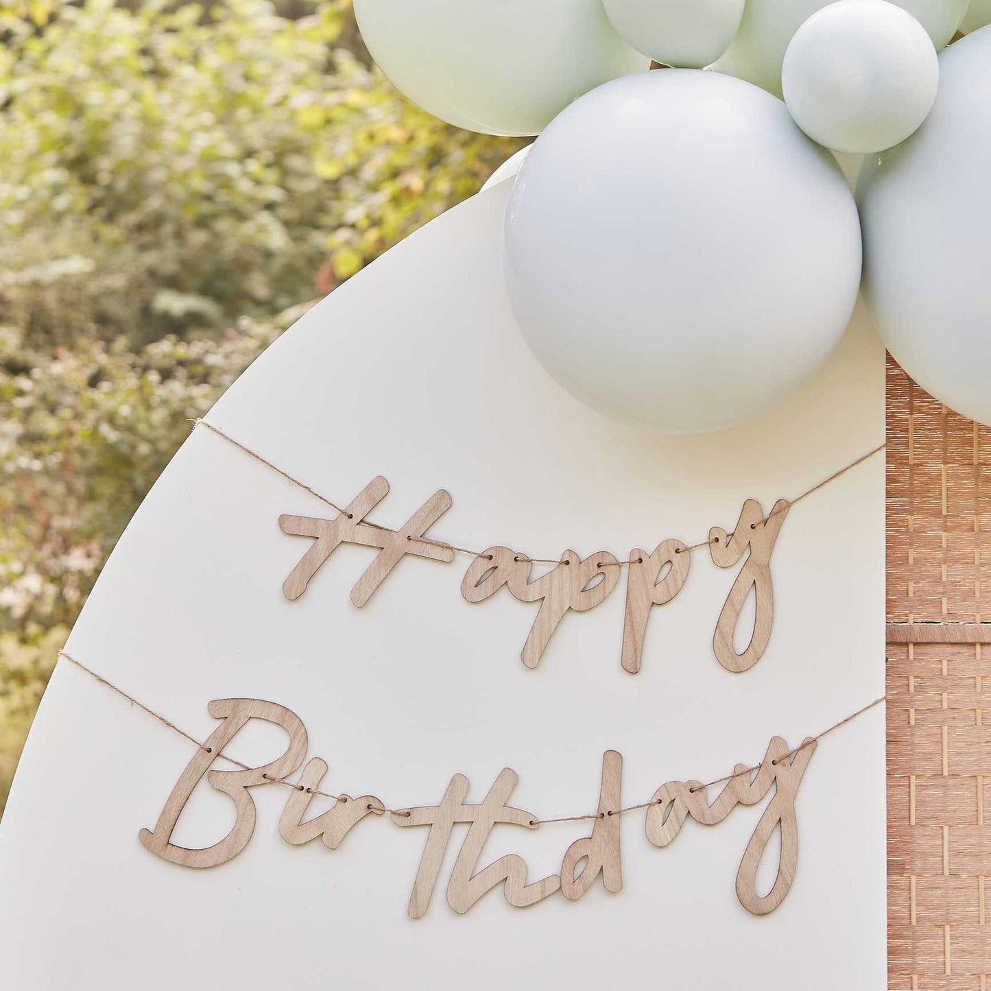 Happy Birthday Wooden Bunting