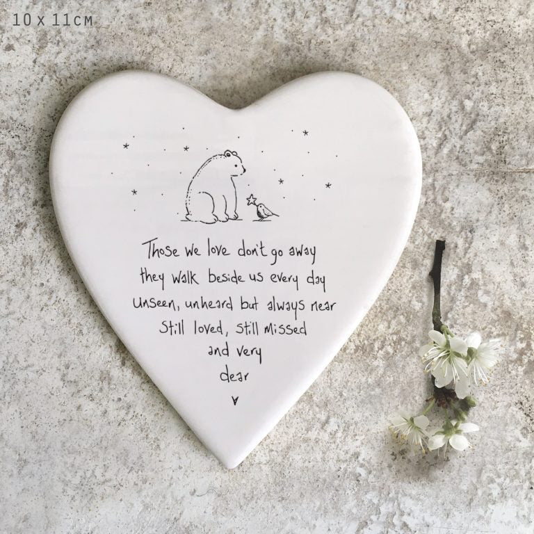 Heart coaster-Those we love don’t go away