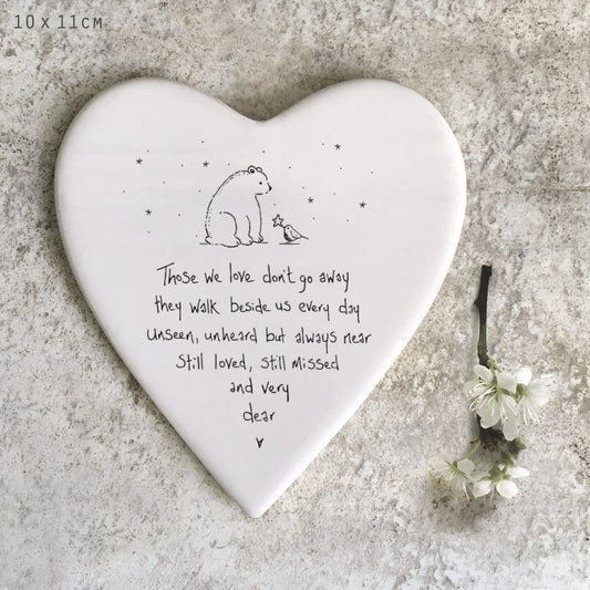 Heart coaster-Those we love don’t go away