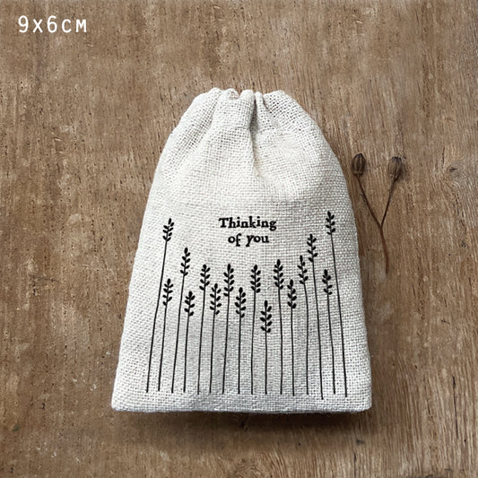 Small drawstring bag- Thinking of You