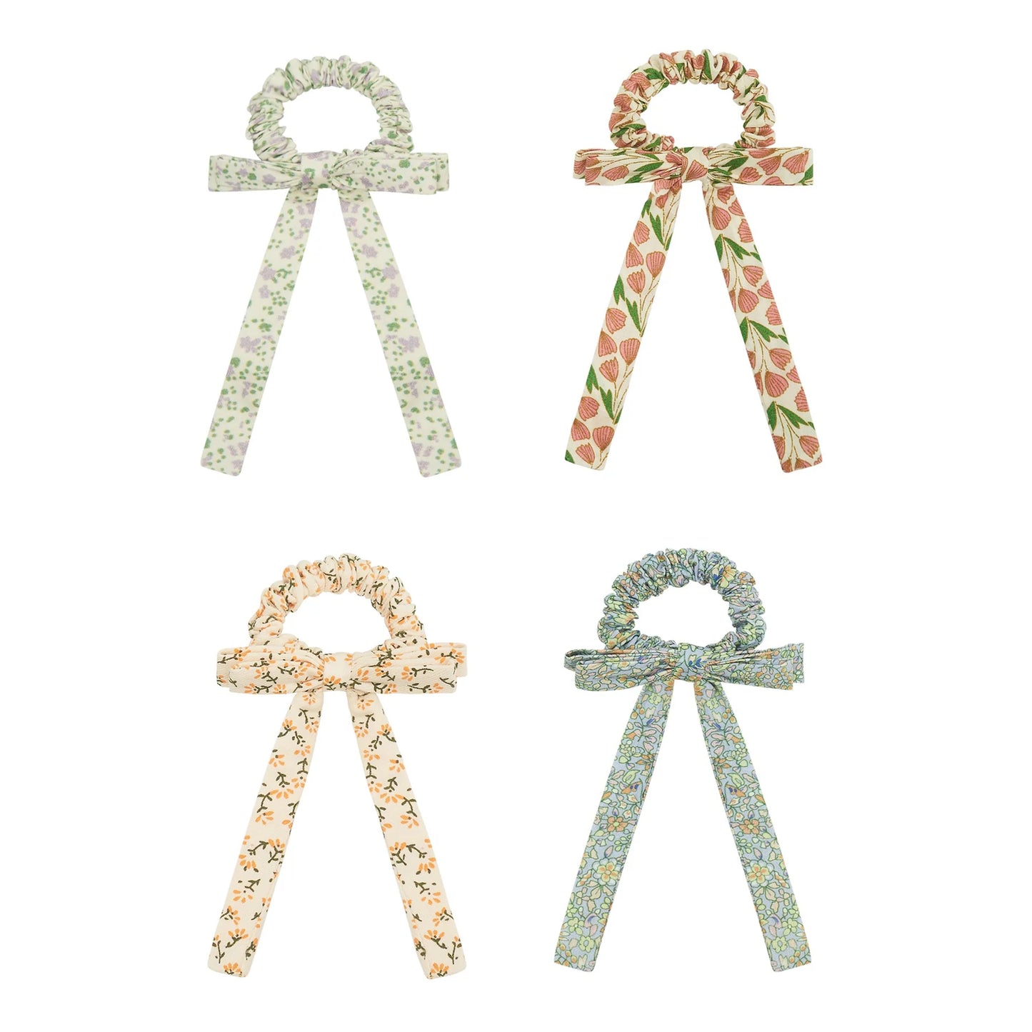 Floral Bow Scrunchies