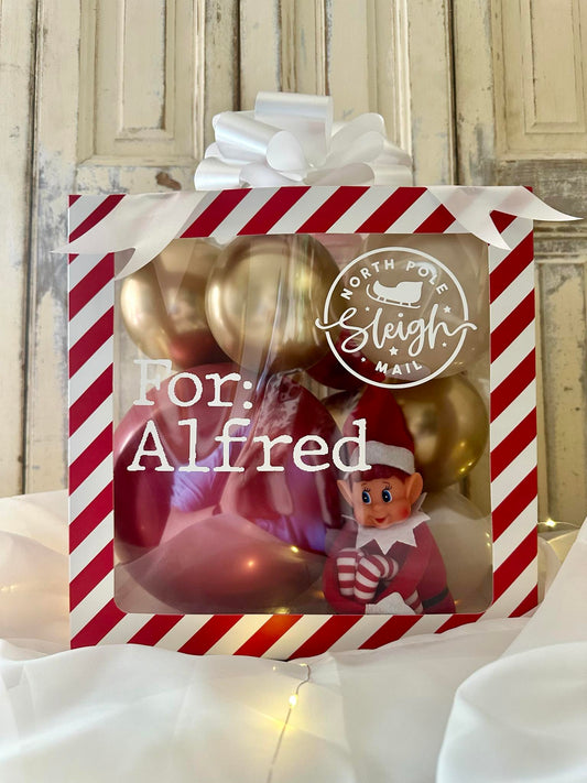 Elf Candy Cane Arrival Box