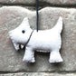 Felt hanging scotty dog-Cream