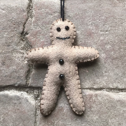 Felt hanging gingerbread man