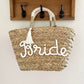 Woven Rattan Bride Bag with Tassels