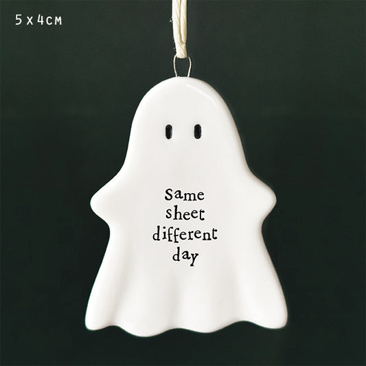 Hanging ghost plaque-Same sheet different day