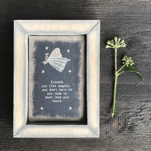 Embroidered box frame-Friends like angels