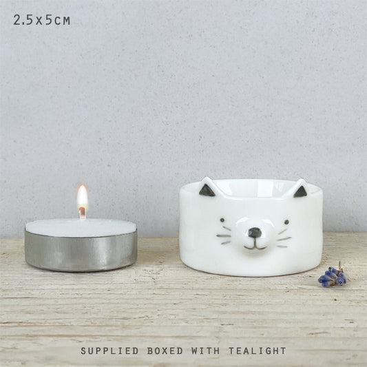 Animal tea light holder- Cat