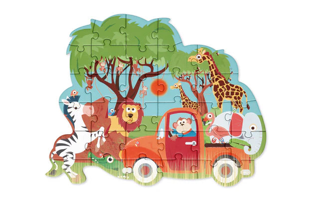 Scratch Compact Puzzle 30pcs - Contour Puzzle SAFARI