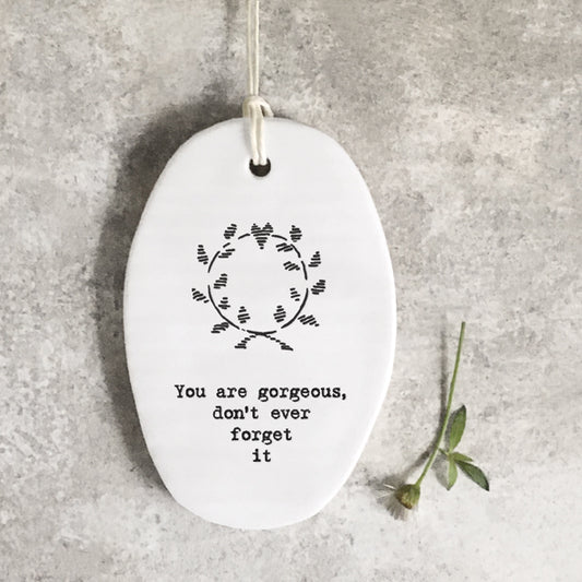 Porcelain hanger leaf wreath-Gorgeous