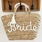 Woven Rattan Bride Bag with Tassels