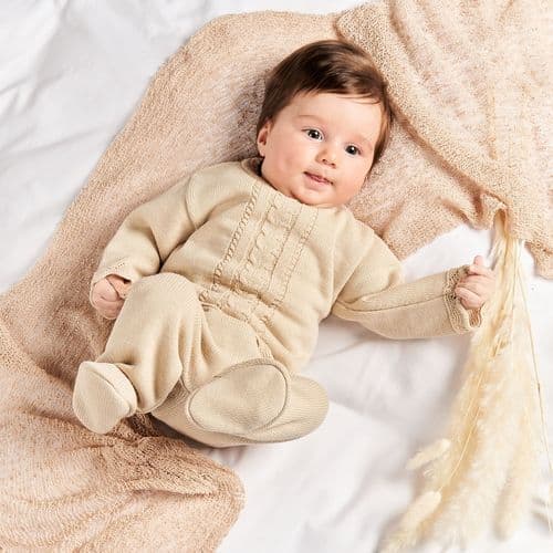 Knitted Top & Trouser Set - Taupe