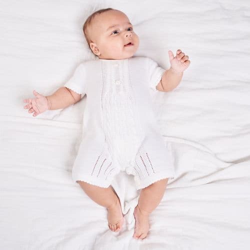 White Pom Pom Knitted Set