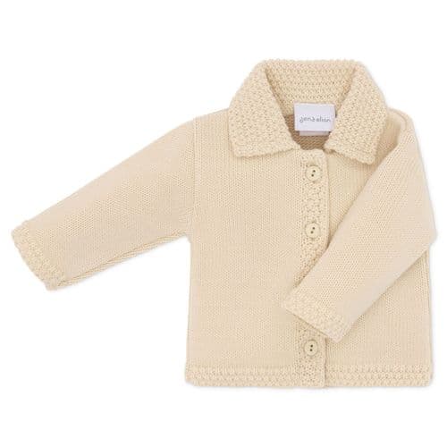 Taupe Cardigan with Collar