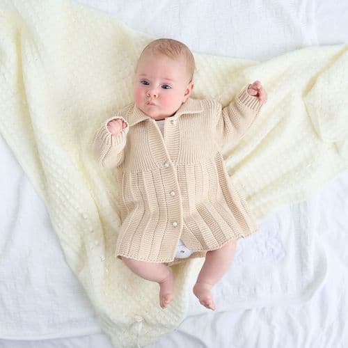 Taupe Pearl Button Pleated Coat