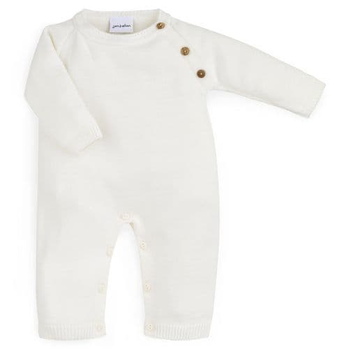 Knitted Plain White Onesie