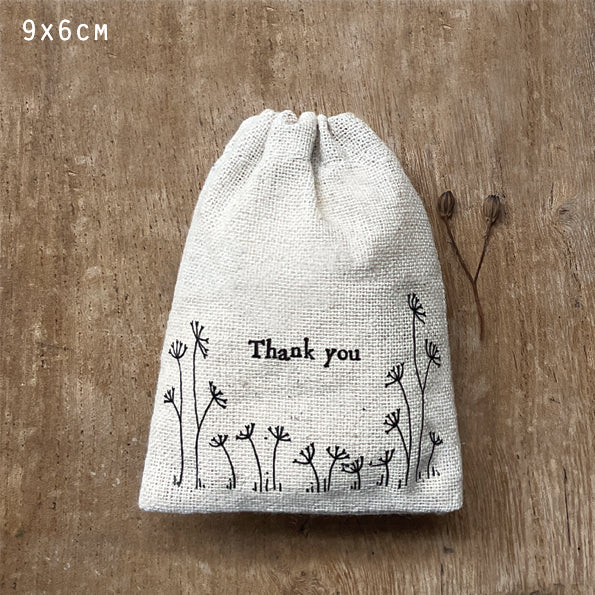 Small drawstring bag- Thank you