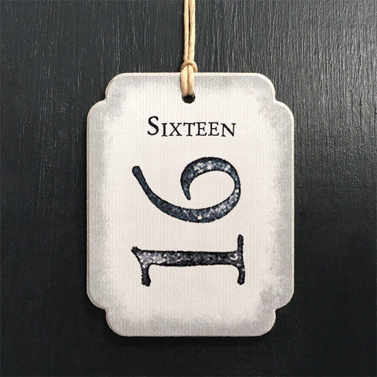 East of India Number gift tags