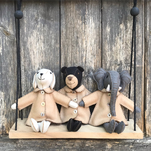 'Freddie' , 'Ellie' and 'Eric' Handmade Animals by East of India