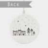 Flat porcelain bauble- Hearts come home for Christmas