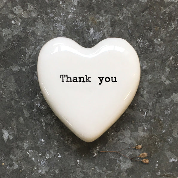 White heart token-Thank you