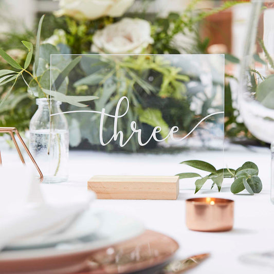 Wooden & Acrylic Table Numbers