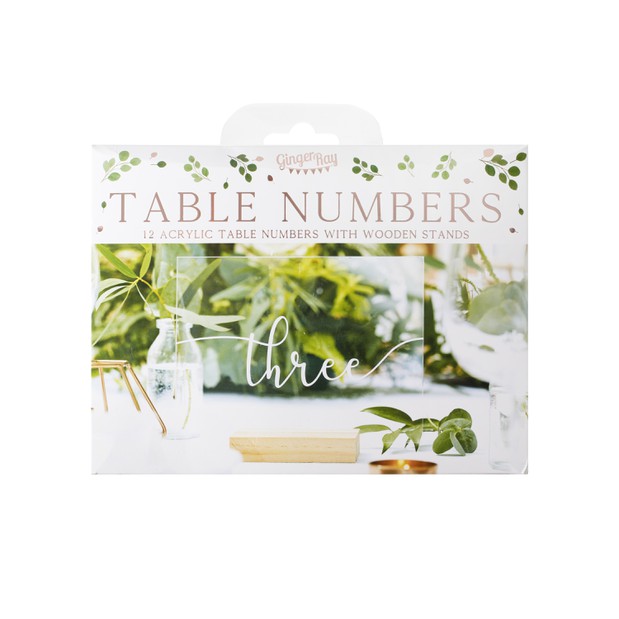 Wooden & Acrylic Table Numbers