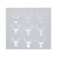 Silver foiled stag Christmas cocktail napkins