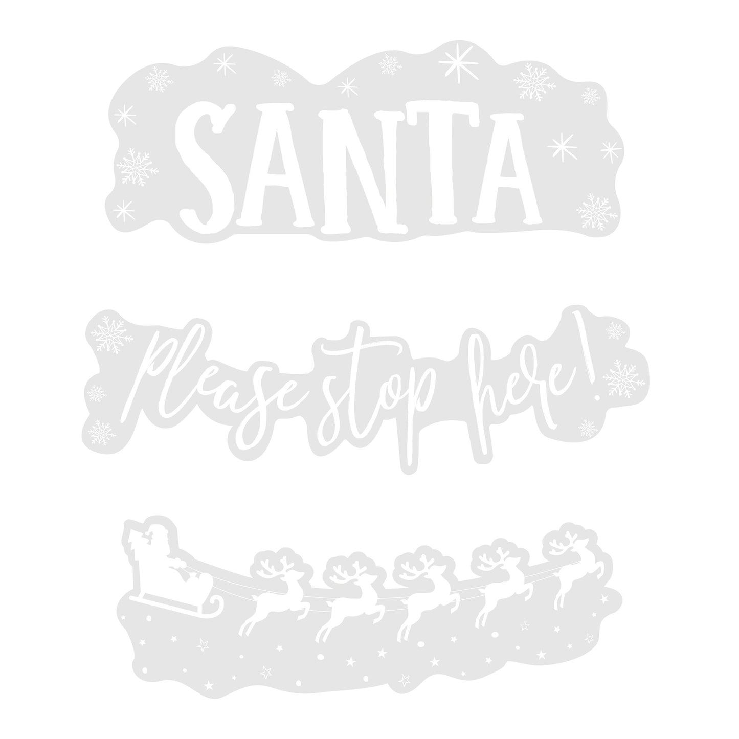 Santa Stop Here Window Sticker- Novelty Christmas