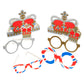 Union Jack Fancy Dress Glasses & Crowns - 6 pack
