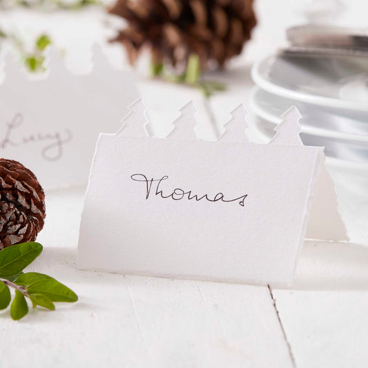 Christmas cotton paper place cards