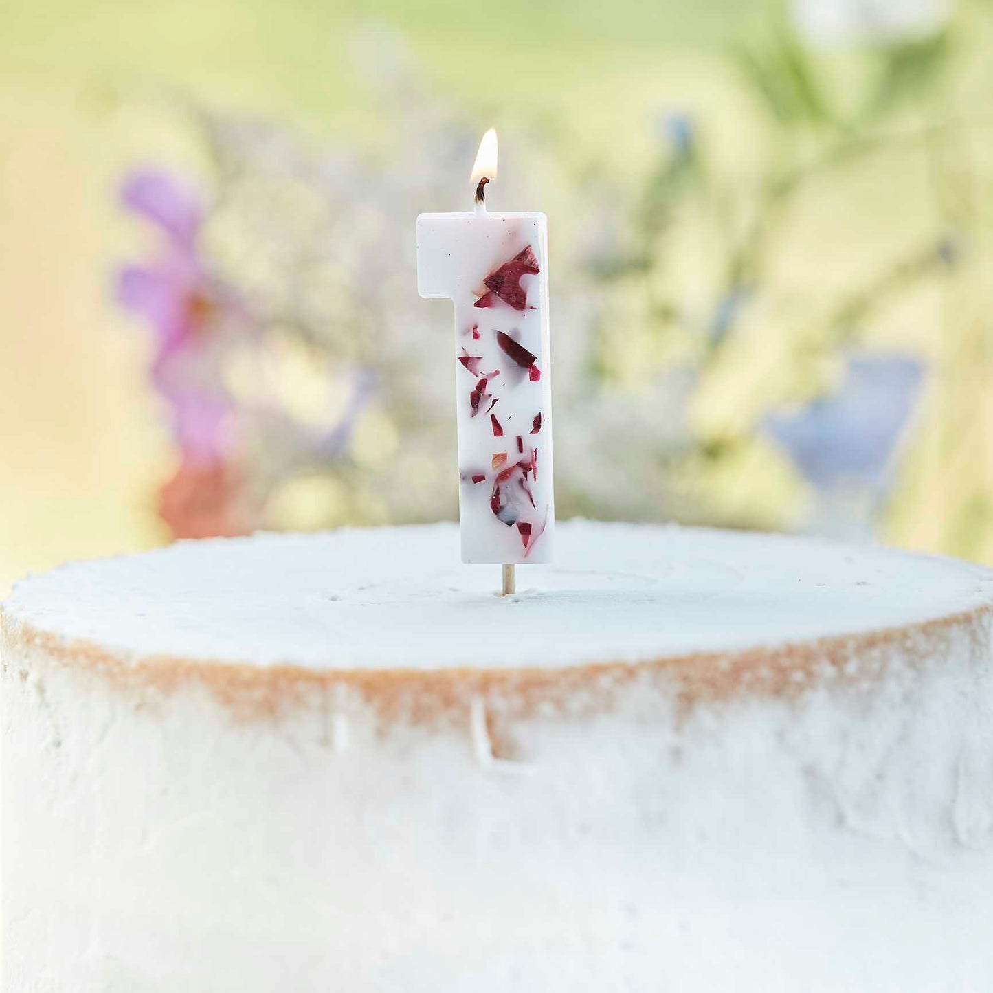 Pressed Petal Candle - Numbers 0-9