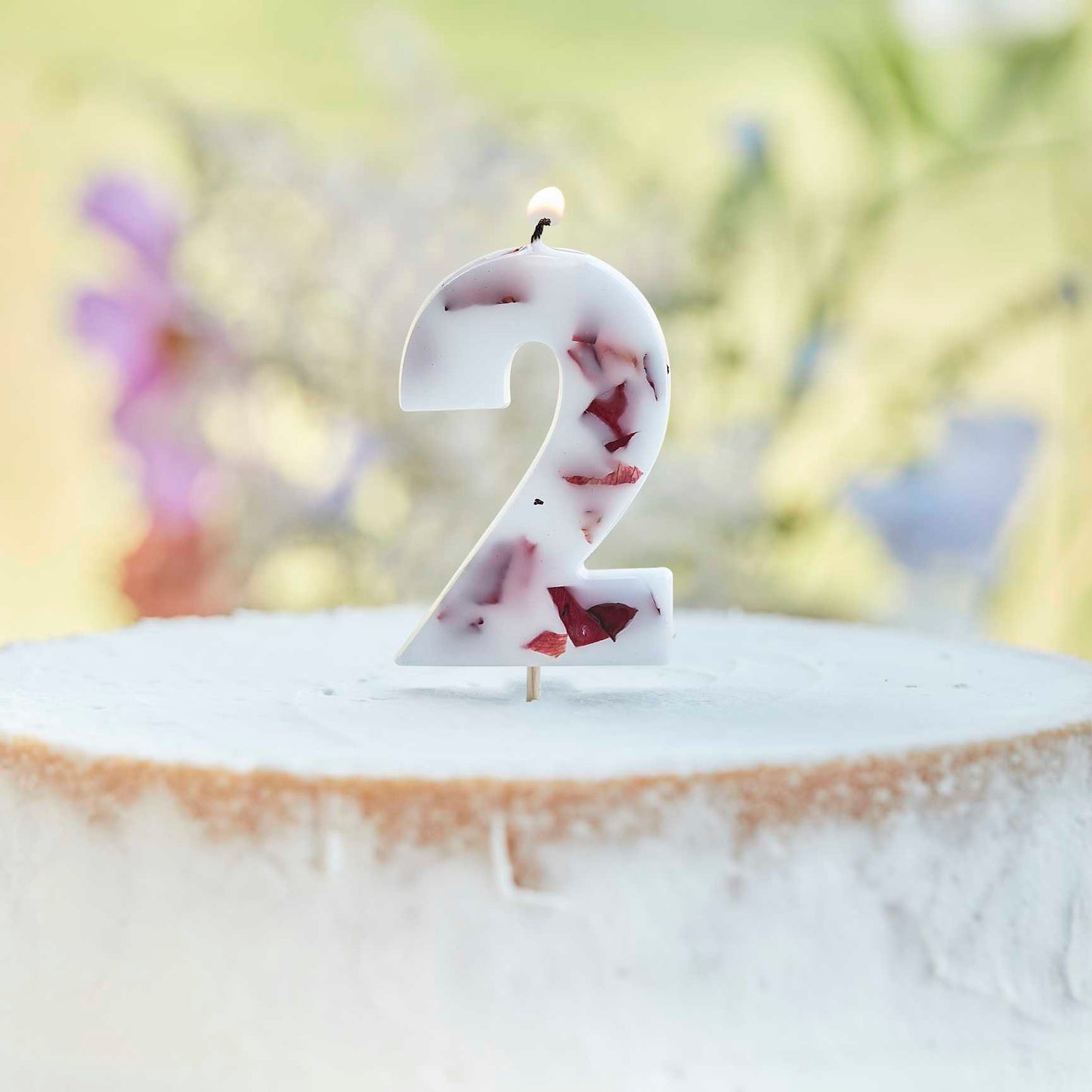 Pressed Petal Candle - Numbers 0-9