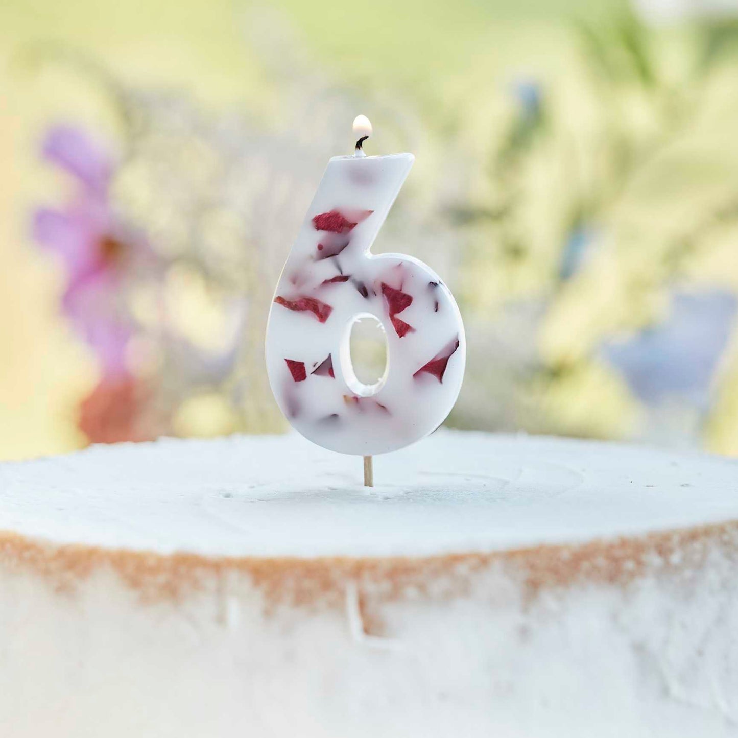 Pressed Petal Candle - Numbers 0-9