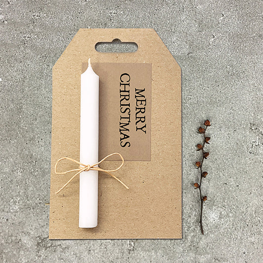 Candle Card Tag - Merry Christmas