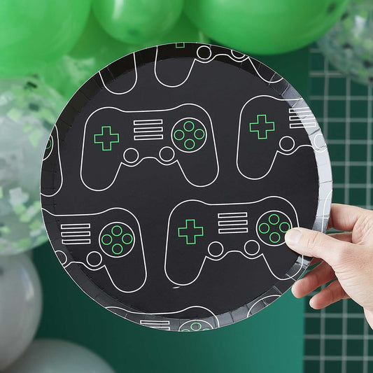 Game on Paper Plates - Pack of 8