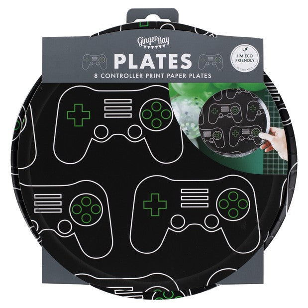 Game on Paper Plates - Pack of 8